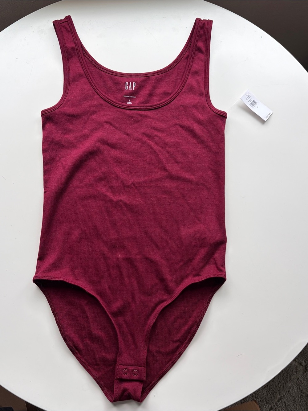 GAP Modern Tank Bodysuit burgundy/maroon, NWT!